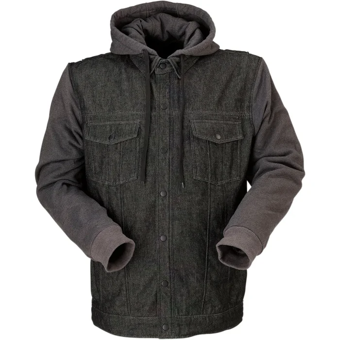 Z1R Denim Hoodie – Black/Gray – Small 2840-0104